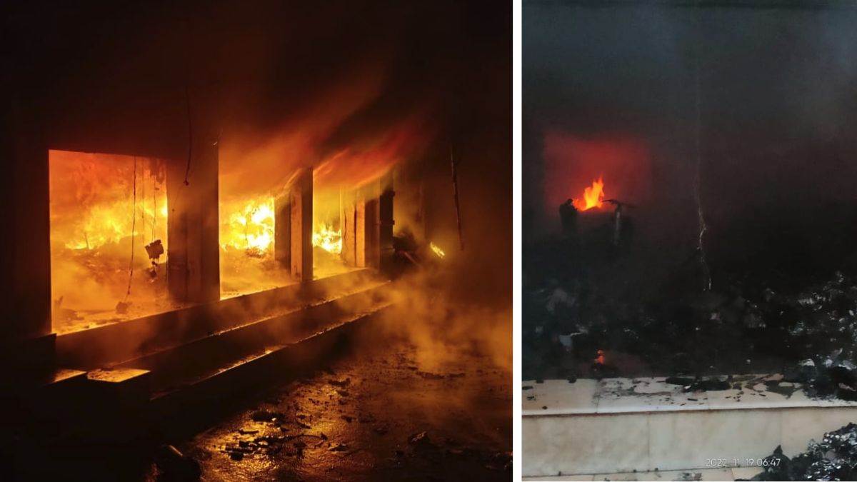 himachal pradesh news chamba saho bazar fire incident clothes shop and medical store damage