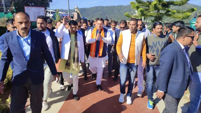सीएम धामी चंपावत जिला पत्रकार संगठन के शपथ ग्रहण समारोह में शामिल हुए।
