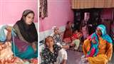 बंधक बनाने में इस्‍तेमाल की गई रस्‍सी दिखाती महिला व वारदात के बाद अवाक बैठे पीड़‍ित। जागरण