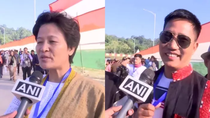 अरुणाचल प्रदेश के लोगों ने पीएम मोदी का किया घन्यवाद (फोटो- एएनआइ)
