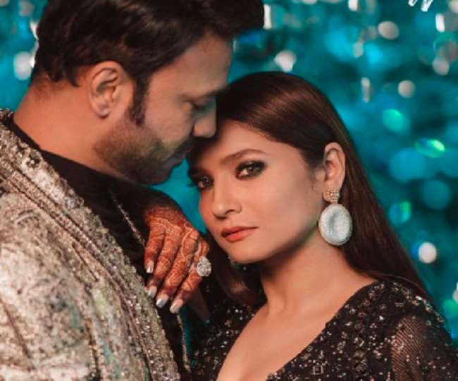 पति विक्की जैन के साथ अभिनेत्री अंकिता लोखंडे- तस्वीर : Instagram: lokhandeankita