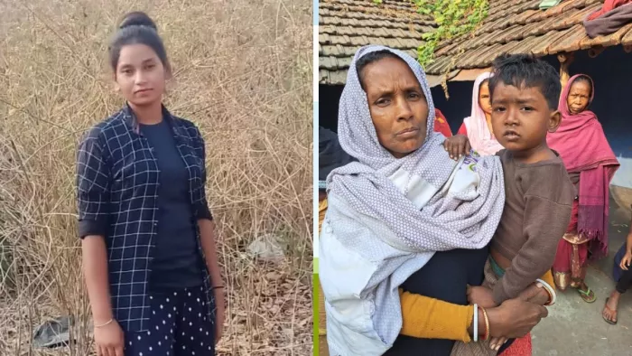 रूबिका की बेटी अपनी नानी के साथ गोडा पहाड़ पर रहती है