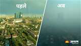 Delhi-NCR Air Pollution: एक शहर, दो तस्वीरें: 6 महीने में गैस चेंबर बना शहर