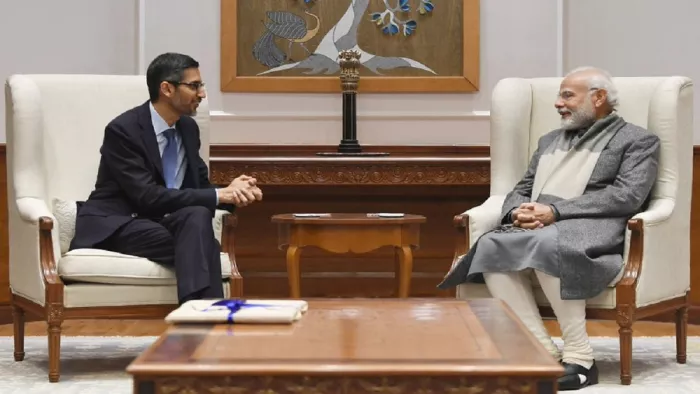 गूगल के सीईओ सुंदर पिचाई (Google CEO Sundar Pichai) ने सोमवार को पीएम नरेंद्र मोदी से मुलाकात की