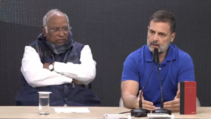 धक्का-मुक्की कांड को लेकर कांग्रेस सासंद राहुल गांधी ने सफाई दी।(फोटो सोर्स: कांग्रेस)