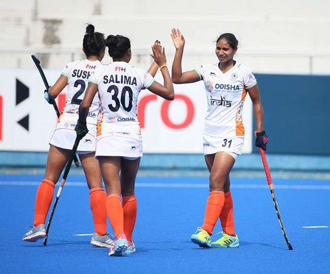 indian women hockey team play draw with junior argentina side rani rampal scores goal