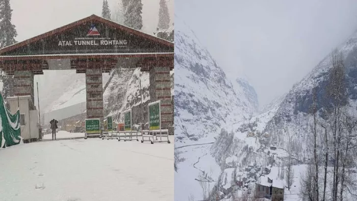 अटल टनल रोहतांग के दोनों छोर पर एक फीट हिमपात हो चुका है