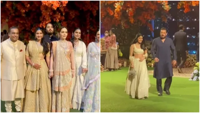 Salman Khan with Niece Alizeh at Anant Amabni Engagement