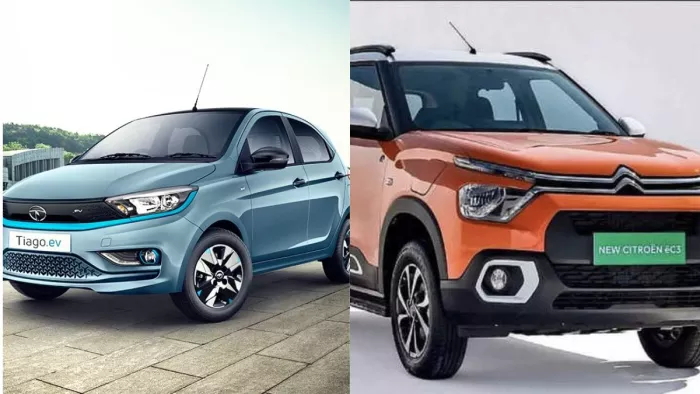 Who is more powerful in both Tata Tiago EV and Citroen eC3 electric car