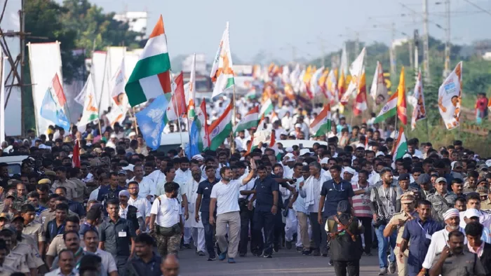 Bharat Jodo Nyay Yatra कांग्रेस की यात्रा पर हमले का आरोप।