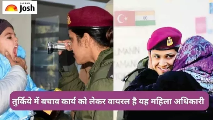 तुर्किये में राहत-बचाव कार्य में जुटी मेजर बीना तिवारी की तस्वीर वायरल।
