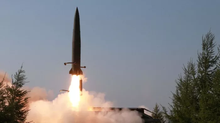 North Korea Ballistic Missile उत्तर कोरिया ने बैलिस्टिक मिसाइल दागी।