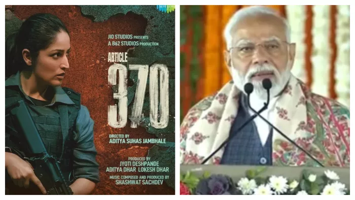 'आर्टिकल 370' से यामी गौतम और चुनावी भाषण देते हुए प्रधानमंत्री नरेंद्र मोदी