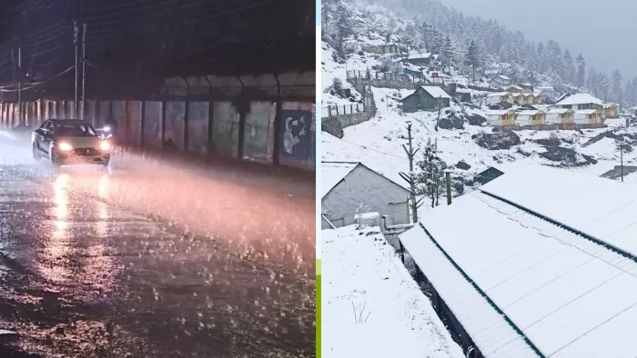 राजधानी में देर रात झमाझम बरसे बादल, चारधाम में भारी हिमपात