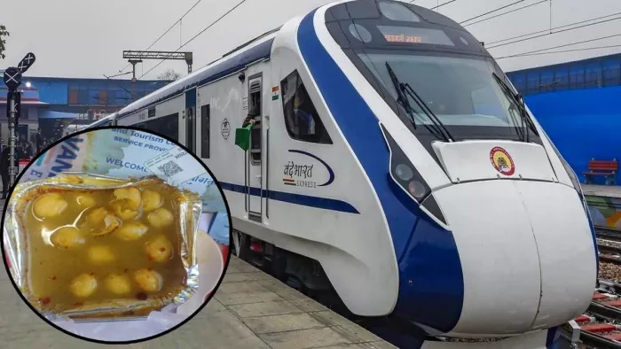 वंदे भारत में एक बार फिर यात्री ने खाने को लेकर शिकायत दर्ज करवाई है।(फोटो सोर्स: जागरण)