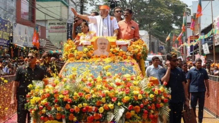 चुनाव आयोग से पीएम मोदी की रैली में बच्चों के शामिल होने की शिकायत। (फोटो, एक्स)