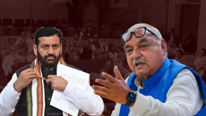 हरियाणा के मुख्यमंत्री नायब सिंह सैनी और पूर्व मुख्यमंत्री हुड्डा