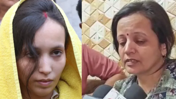 पति की हत्या करने वाली मुस्कान, उसकी मां कविता रस्तोगी।