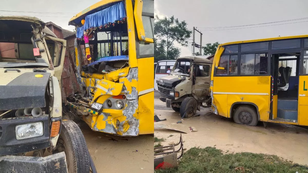 Road Accident: मोगा में स्कूल बस का हुआ एक्सीडेंट, बच्चों व टीचरों समेत 12 लोग बुरी तरह घायल