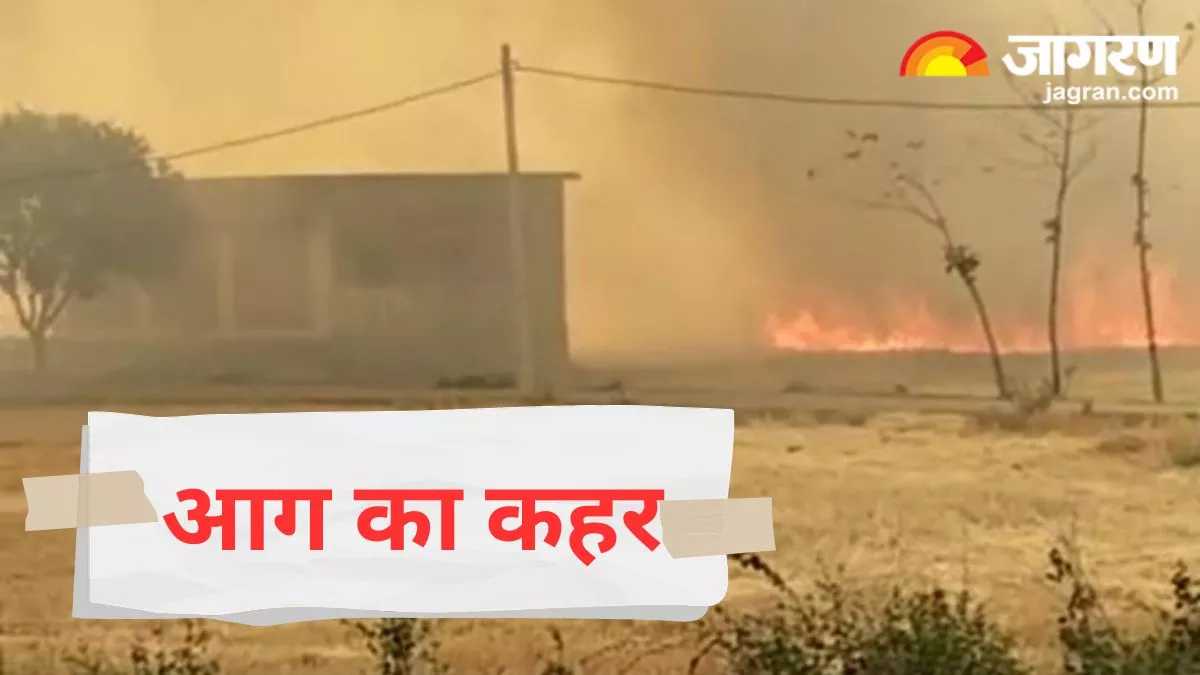 Fire In Gorakhpur: गोरखपुर में आग का कहर जारी, फसल, झोपड़ी और गुमटी जलकर राख