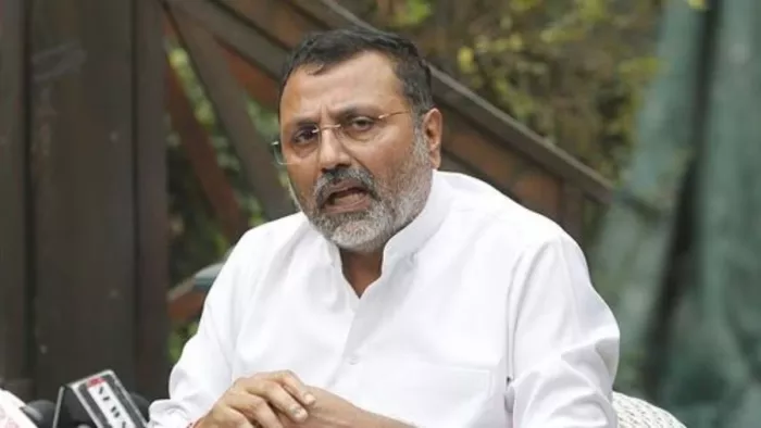 भाजपा सांसद निशिकांत दुबे के खिलाफ न्यायालय की अवमानना की कार्रवाई शुरू करने की मांग।(फोटो सोर्स: फाइल फोटो)