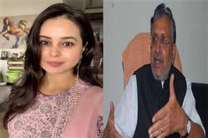 लालू यादव की बेटी रोहिणी आचार्या और राज्यसभा सदस्य सुशील कुमार मोदी। जागरण आर्काइव।