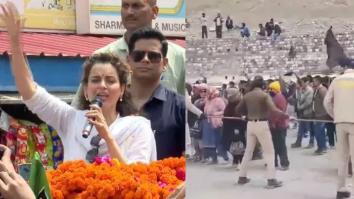काजा में कंगना और जयराम ठाकुर के काफिले पर पथराव