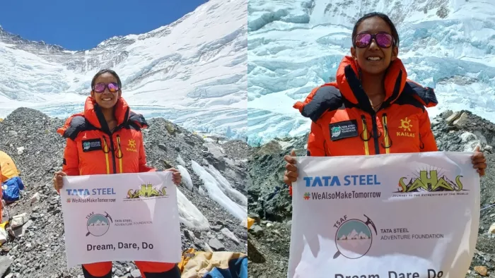 झारखंड की 16 साल की काम्या ने फतह किया एवरेस्ट, पिता संग रचा इतिहास (फोटो- जागरण)