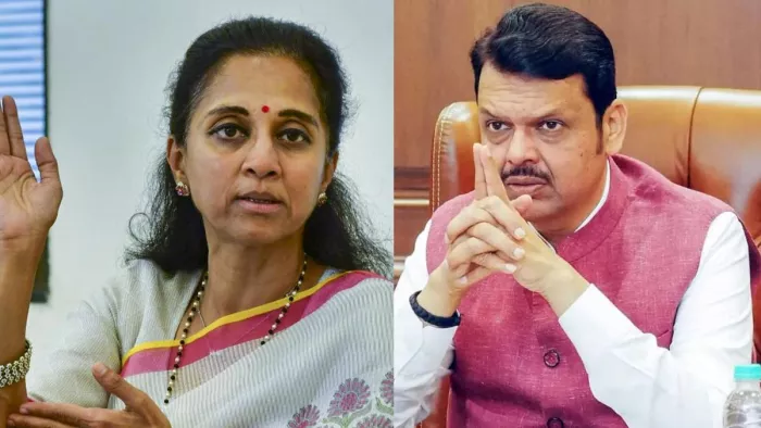 सुप्रिया सुले ने सीएम फडणवीस पर साधा निशाना। फाइल फोटो