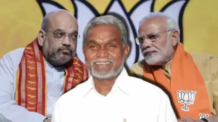 अमित शाह, चंपई सोरेन और प्रधानमंत्री मोदी। (फाइल फोटो)