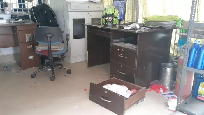कूचबिहार में पेट्रोल पंप में लूट। जागरण फोटो।