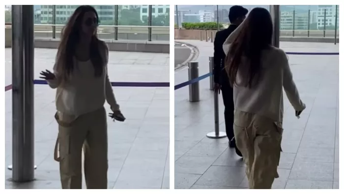 Pics of Malaika Arora Walking at Mumbai Airport