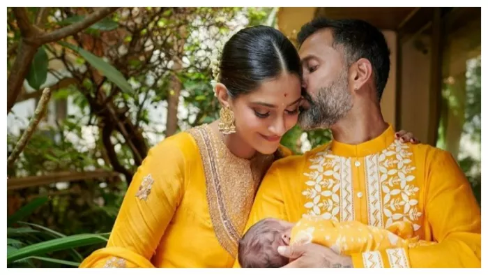 Sonam Kapoor with Husband Anand Ahuja and son