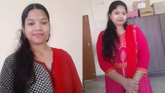 रीना हांसदा और अनु हेम्ब्रम की फाइल फोटो।