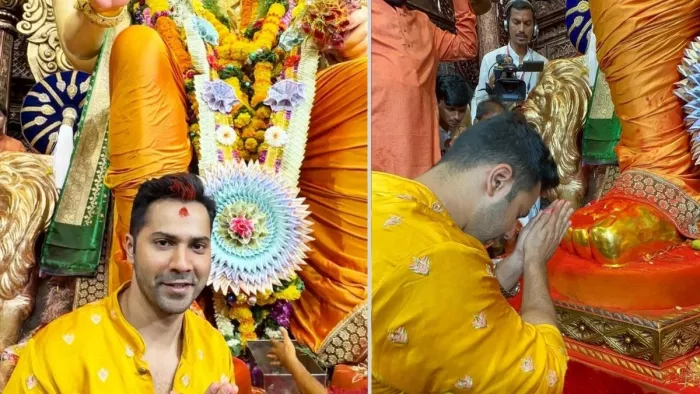 वरुण धवन ने किए गणपति बप्पा के दर्शन (Photo Credit-Instagram)