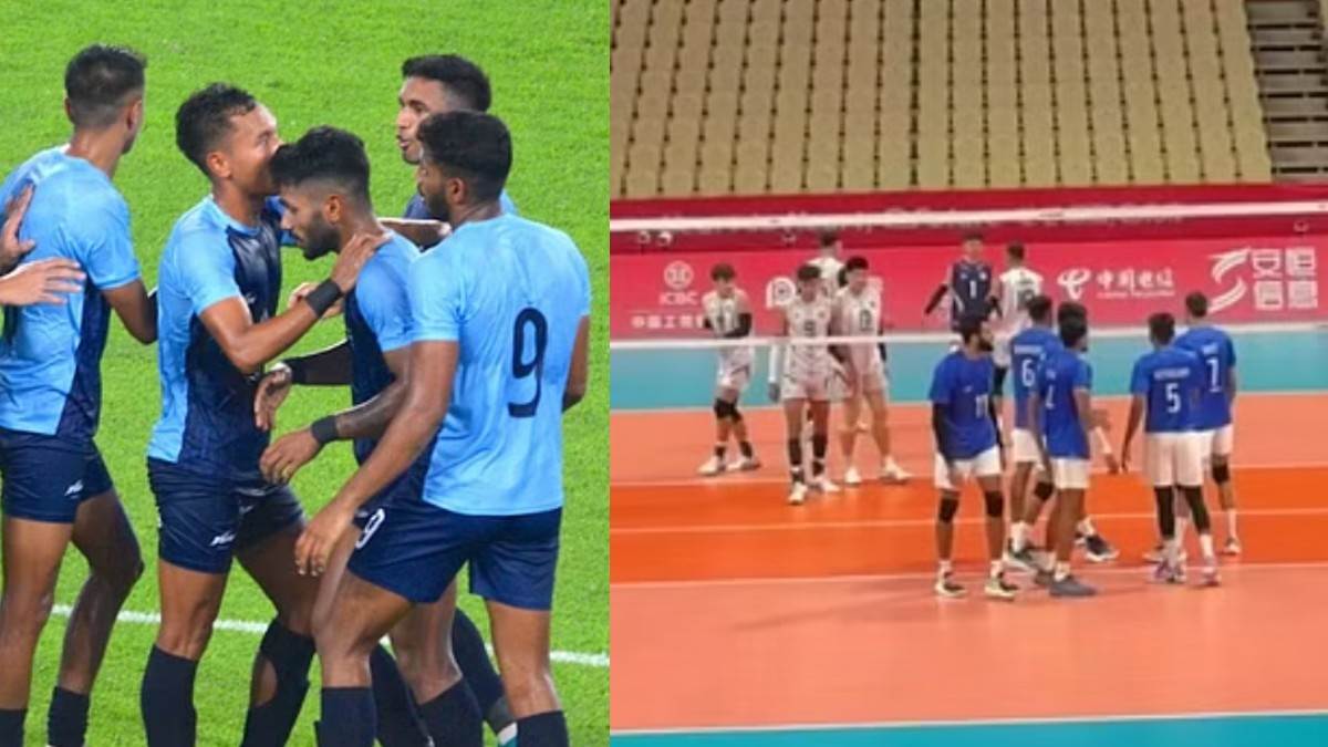 asian games 2023 indian men s team made a winning start in volleyball but lose match in football against china in huanglong