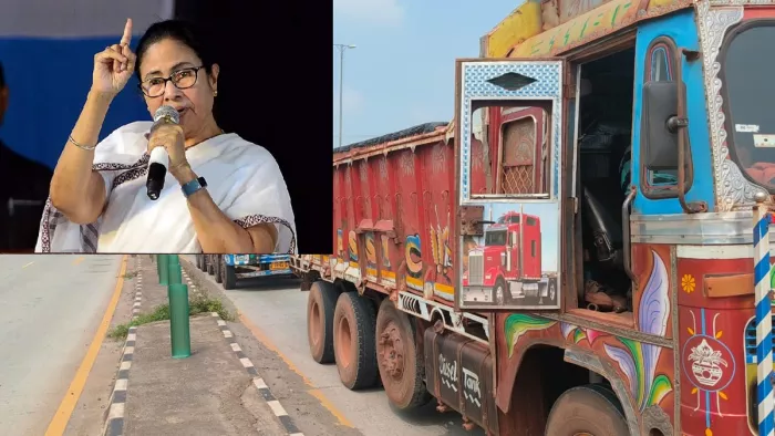 जमशेदपुर-कोलकाता हाईवे पर लगा लंबा जाम (जागरण)