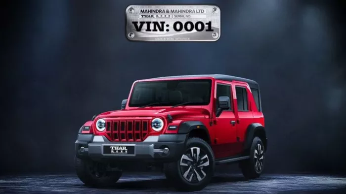 Mahindra Thar Roxx 'VIN 0001' सीरियल नंबर हुआ नीलाम।