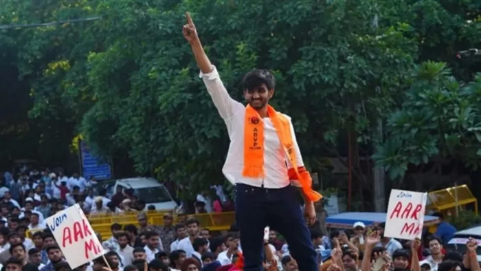 दिल्ली विश्वविद्यालय छात्र संघ (DUSU) चुनाव में ABVP के आर्यन मान अध्यक्ष चुने गए। फाइल फोटो