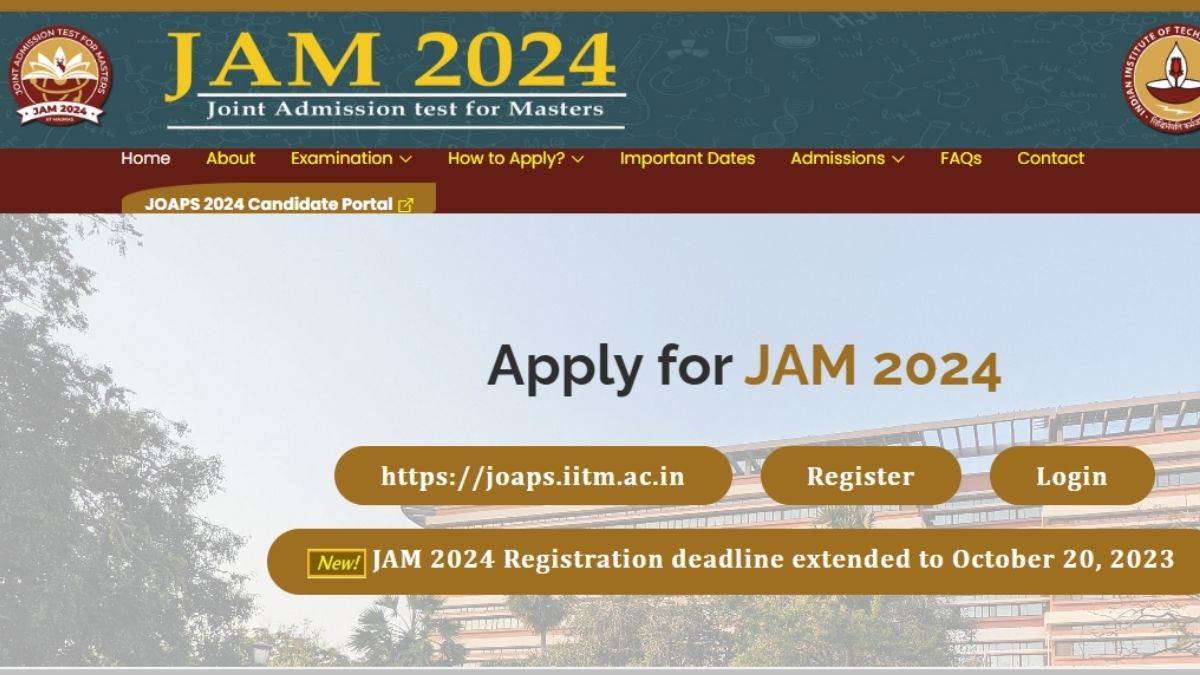 iit jam 2024 registration indian institute of technology madras will close the registration window for joint admission test for masters 2024 today apply at jam iitm ac in