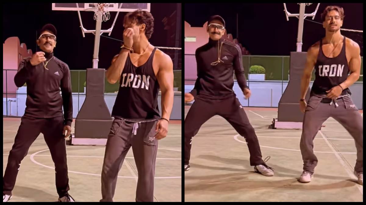 ganapath actor tiger shroff and ranveer singh dance on hum aaye hain song see video