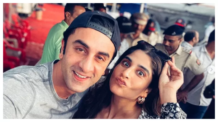 Ranbir Kapoor and Saloni Batra from Animal Film Set