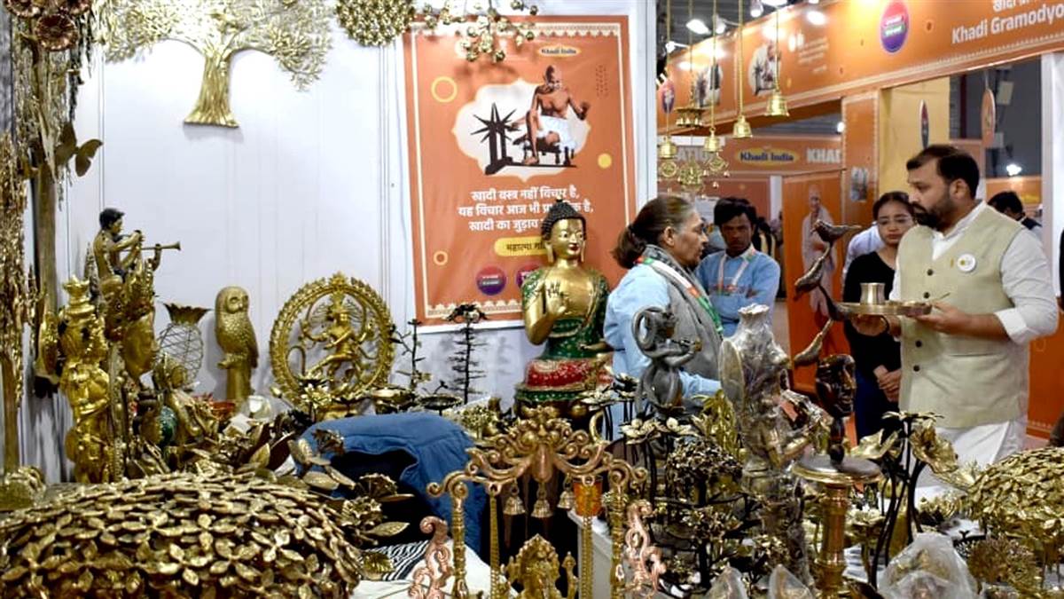 the prime ministers vision of india is visible at the khadi pavilion