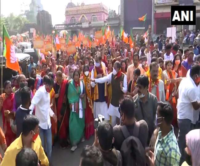 ओडिशा भाजपा ने भुवनेश्वर में प्रदर्शन किया और ओडिशा सरकार के खिलाफ एक 'पदयात्रा' शुरू की