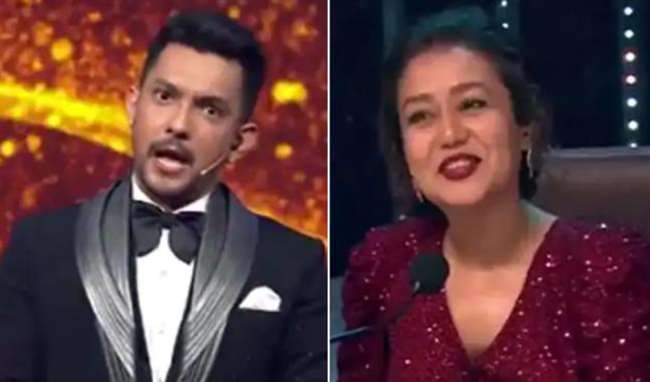 aditya narayan, neha kakkar photo on instagraml