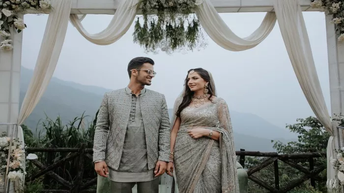 कुलदीप बिश्नोई के बेटे विधायक भव्य बिश्नोई अपनी होने वाली दुल्हनियां के साथ।
