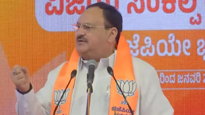 मिशन कर्नाटक पर भाजपा, कलबुर्गी पहुंचे जेपी नड्डा