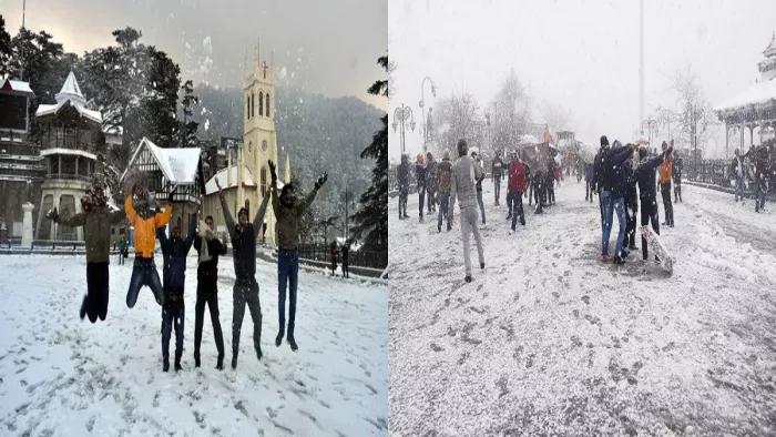 हिमाचल की राजधानी शिमला में बर्फबारी के बाद इस बार वीकेंड पर पर्यटकों की भारी भीड़ उमड़ी है