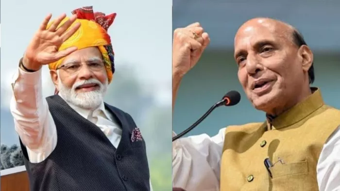ओडिशा दौरे पर प्रधामंत्री मोदी और राजनाथ सिंह।