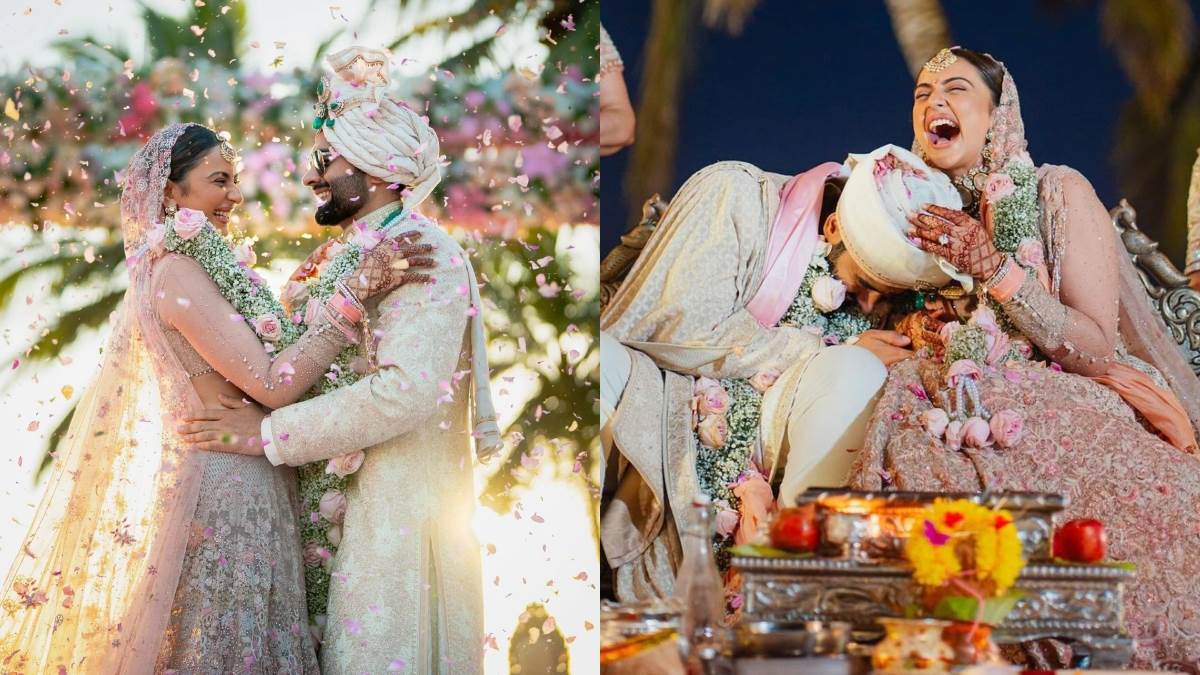 सात जन्मों के रिश्ते में बंधे Rakul Preet Singh और Jackky Bhagnani, देखें  शादी की पहली तस्वीर - Rakul Preet Singh ties the knot with Jackky Bhagnani  shares first photos from dreamy